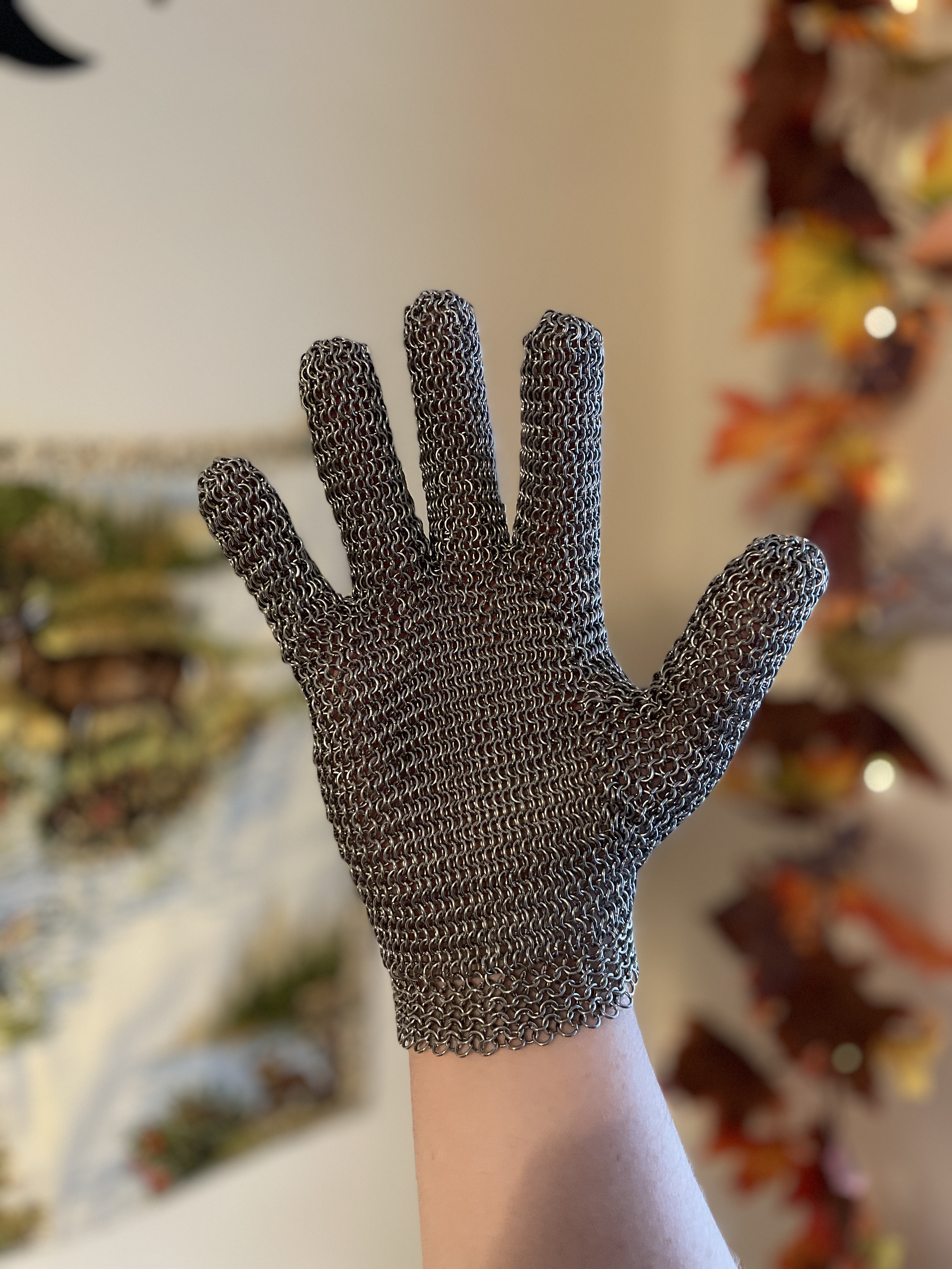Chainmail glove front